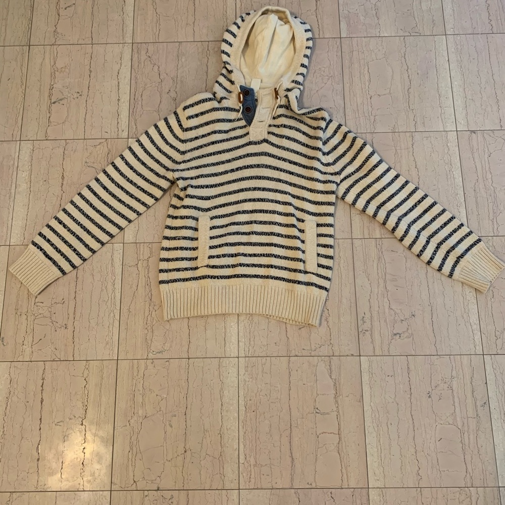 H&M sweater! Beige with navy blue strips